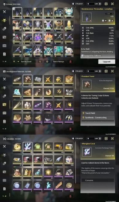 All Platform - EU - Union80 - 21 Character 10 5'Star - 11 Weapon 5'Star - Galbrena - Lupa - Carlotta - Lynae -  Iuno - Code1231
