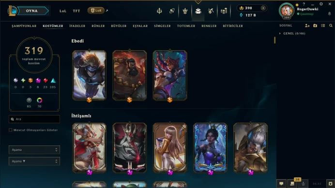 EUW | 319 SKIN | 127K+ BE | 389 LVL | SILVER I | MAIL CHANGEABLE LEAGUE OF LEGENDS ACCOUNTS