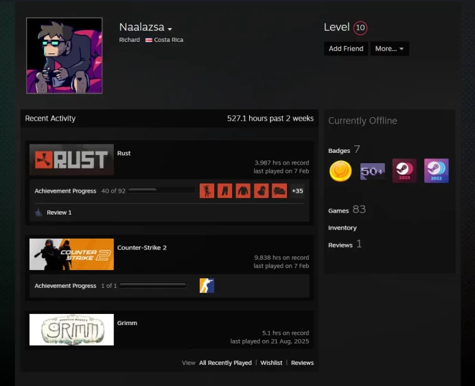 [10 LVL] • [3900+ Hours] • [109 Twitch Drops/Skins] [FIRST EMAIL] [NO $5 limit] • 42+ GAMES