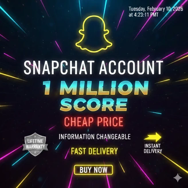 High-Quality Snapchat Account with Over 1Million Snapscore Full Information Change Allowed Clean History – No Ban, No Restrictions