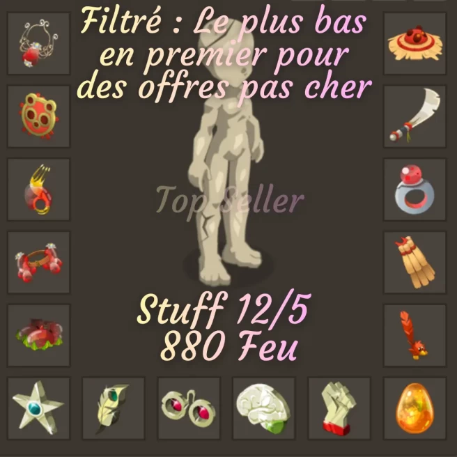 Salar : Stuff Feu 12/5 + Top bonus kamas - Fast Delivery