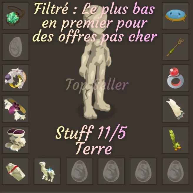 Talkasha : Stuff Terre 11/5 + Top bonus kamas - Fast Delivery