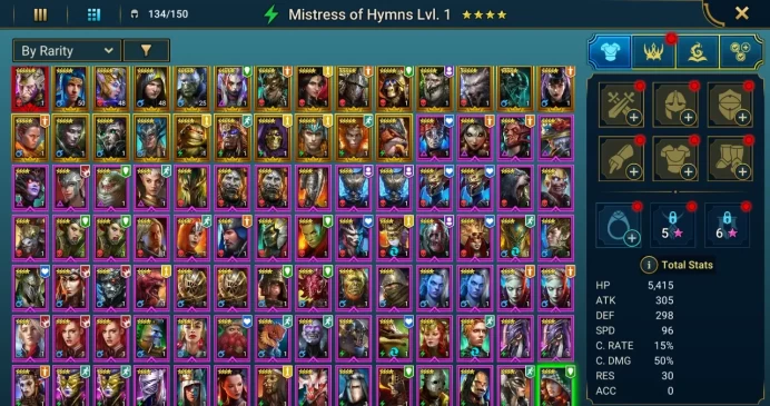 Starter with Mythical - Galathir : 90k energy / 60 mln coins / Noct, Brakus, Arix, Ninja + 19 Login Legendaries / Sabitha, Dyana