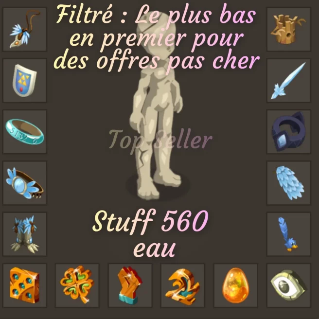 Brial  : Stuff 560 eau + Top bonus kamas - Fast Delivery