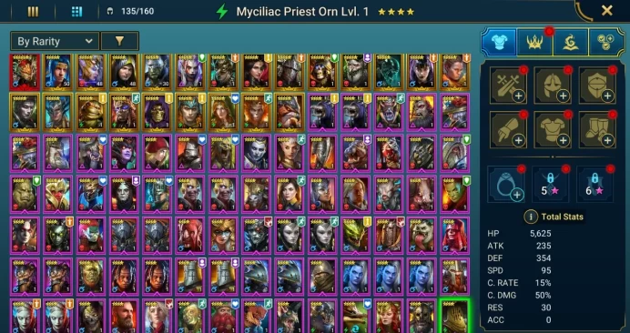 Starter with Mythical - Lazarius : 89k energy / 58 mln coins / Lady of Ireth, Arix, Ninja + 19 Login Legendaries / Maneater