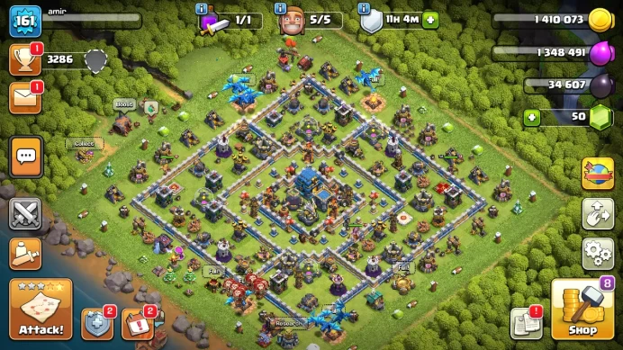 TH12| LVL161| Heroes(K54 Q58 W27)| BM10| War Stars790| Highest4107|F840