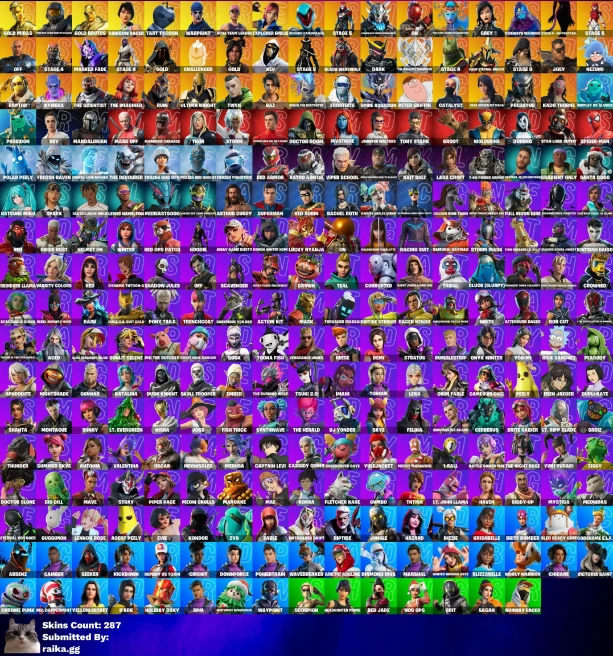 [3in1] / Instant • FN (All Platforms) • 287 skins • OG STW • Gold Midas & Brutus • Master Chief Black • Captain Levi • Take the Elf • Mail