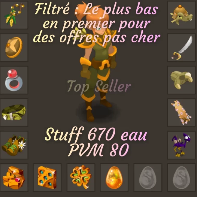 Tylezia : Stuff Feu PVM 40 + Top bonus kamas - Fast Delivery