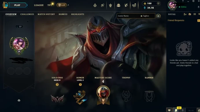 EUW - SAFE SEASON16 IRON 4 0LP | 34100 BE | PLACEMENTS DONE | 0W 18L | INSTANT DELIVERY | LOW MMR | UNVERIFIED EMAIL | IRON IV | #2813