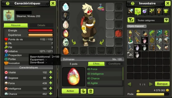 VIP !! STEAMER 200 (DOLAMANAX/DDG/DOMAKURO/TACHETE/DORIGAMI/SKINS /PARHCHO 100/Ornements/Titres/4M KAMAS) KELEROG !! Jamais Certifie, 100% Safe.