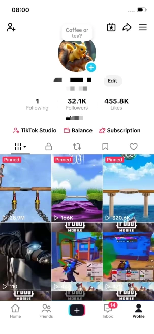 Instanly Delivery/ Monetized 32K Real Followers+450K Real Likes Account/ Creator Rewards Program Activated/ Live Stream/ Full Access