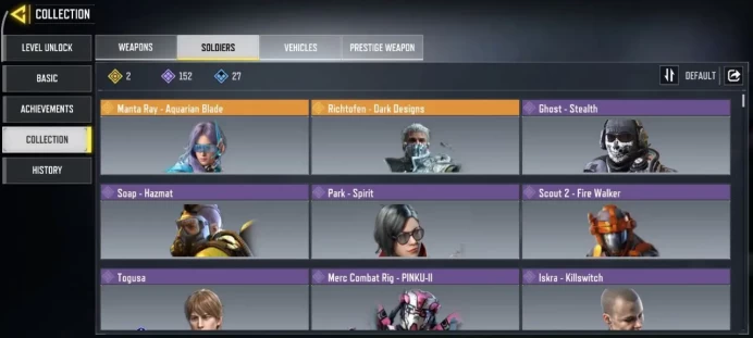1 Save 100% Safe - iOS Android - Level 400 - 9 Mytich - 30 Legendery - Manta Ray - Motoko - Richtofen - Code1272