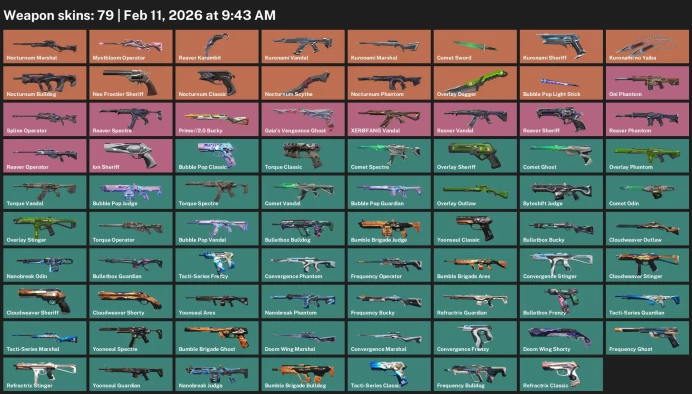 EU Full Access | 79 Skins Kuronami Bundle+Nocturnum Bundle+Reaver Karambit+Neo Frontier Sheriff+XERØFANG Vandal+much more