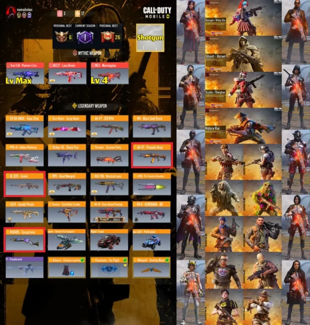 CoD Mobile draw starts 10cp 3 Mythic 20 Legend HS0405 Grau Phantom’s M13 Morningstar DL Q33 Zealo Fennec good epic & skins 