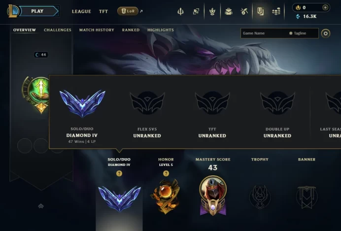 EUW / S16 DIAMOND IV / 30 CHAMPS / 7 SKINS / 44W/25L / 60%+WR / HONOR 5 / CHANGEABLE EMAIL / 5 MIN. 24/7 DELIVERY #L1/101026S11
