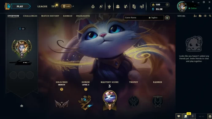 EUW - SAFE SEASON16 IRON 4 0LP | 33300 BE | PLACEMENTS DONE | 1W 19L | INSTANT DELIVERY | LOW MMR | UNVERIFIED EMAIL | IRON IV | #2815