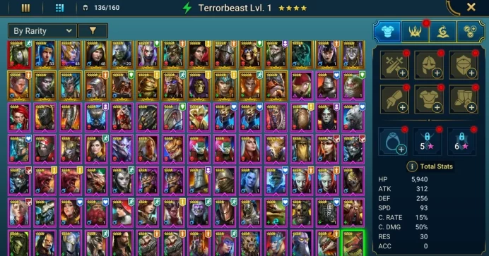 Starter with Mythical - Theodosia : 90k energy / 58 mln coins / Ankora, Ignatius, Cillian, Arix, Ninja + 19 Login Legendaries