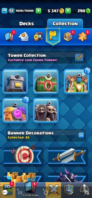 Clashroyall (Android/iOS) KT14 - lvl 52  - Cards118 /120 - Max Card 37 _lvl 13 card 13 /evo card 4/Emote 106 / skin tower 5 /Fast delivery /