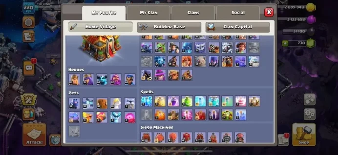 Th 16 max/Hero (83.91.64.62.40) wall 17( max)Defend max/ level 220/1 skin map/Lifetime warranty(C2150)