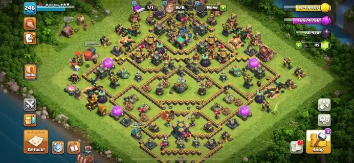 Th 14 max/Hero(85.85.60.60.30) wall max(15) Defend max/ level 246/164 medal /Lifetime warranty(C2151)