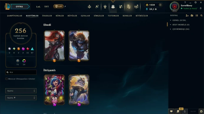 EUNE | 256 SKIN | 59K+ BE | 211 LVL | UNRANKED | MAIL CHANGEABLE LEAGUE OF LEGENDS ACCOUNTS