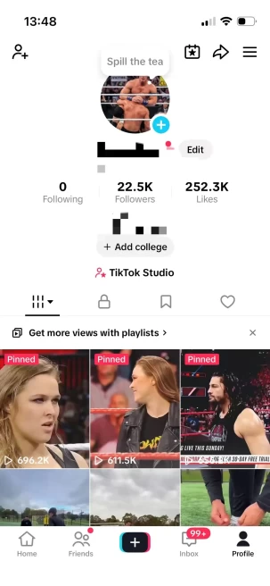 Instanly Delivery/ Monetized 21K Real Followers+250K Real Likes Account/ Creator Rewards Program Activated/ Live Stream/ Full Access