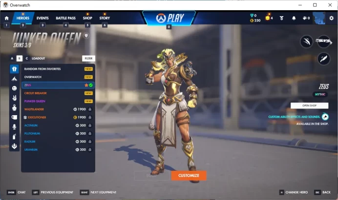 11 Gold Weapons / Full Mail Access / see the picture / Please Read Description / CharlesP
