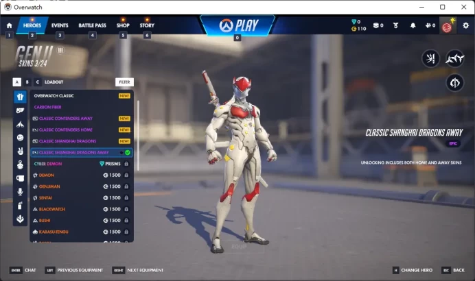 GENJI / CLASSIC SHANG HAI DRAGONS AWAY / Full Mail Access / see the picture / Please Read Description / rangelk