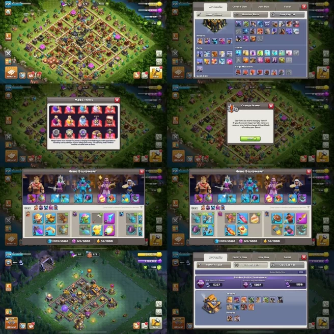 Top Tier TH17 Max Lv259 | Max Epic Hero Equipment | Max Pets | Full Magic Items | BB Fully Maxed