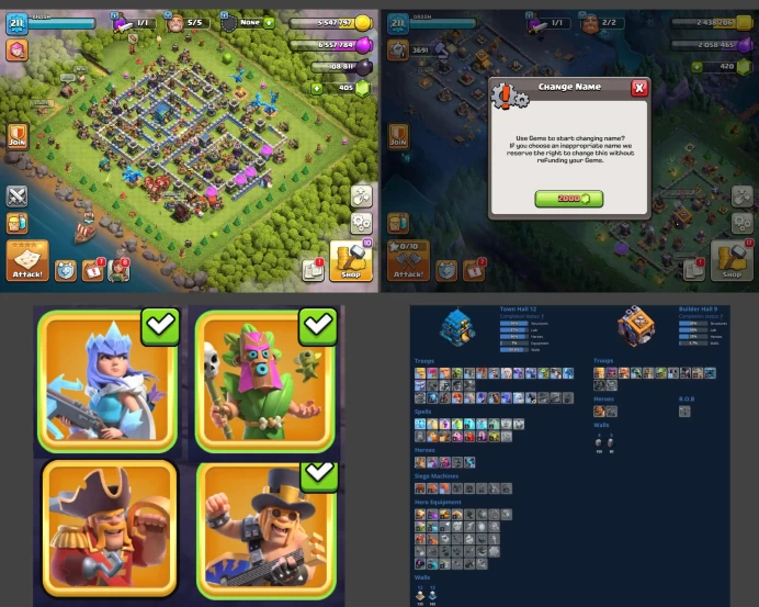 ■TH:12 (+85%) ■Heroes: K60 Q65 P30 W37 ■Skins:4 ■SW:1638 ■BH:9 ■Full Access ■Instant Delivery ■A5232
