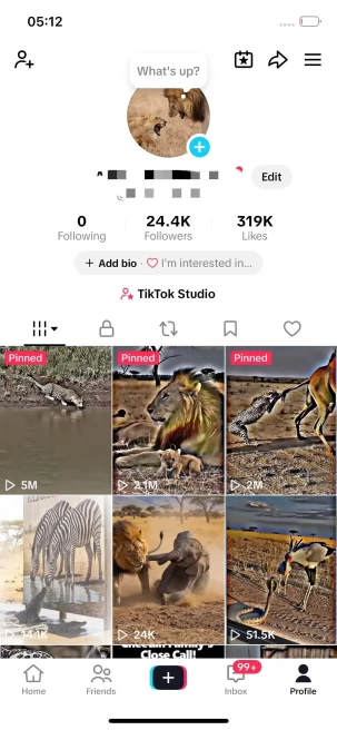 Instanly Delivery/ Monetized 24K Real Followers+310K Real Likes Account/ Creator Rewards Program Activated/ Live Stream/ Full Access