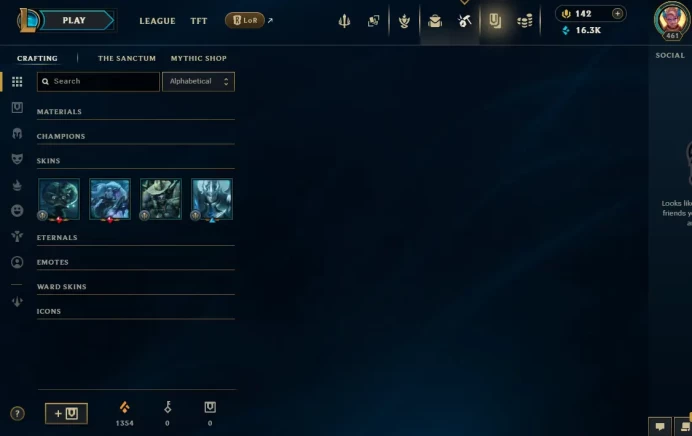 RU EMAIL CHANGEABLE 162 CHAMPIONS 312 SKINS PRESTIGE GAREN AND SETT 461 LVL 7X VICTORIOUS SKINS 