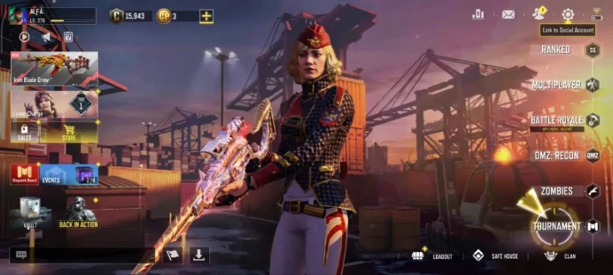 1 mythic gun | 10 legend gun + Locus Metal W| legend Vehicle | LVL 376 | 216 Epic Guns | 71 Characters Epics |C : 15K | Saved: Activision| r033