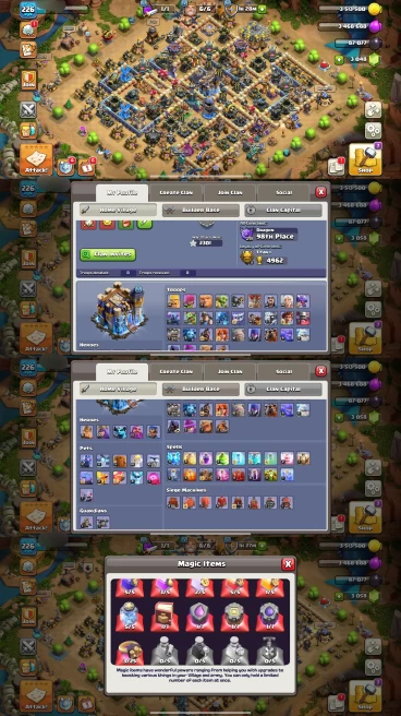 R112- TH18 Mear Max | XP 226 | BK91 AQ100 MP70 GW75 RC50 | 12 Heroes Skins & 9 Epic Equipment | 100% Secure SCID | iOS & Android