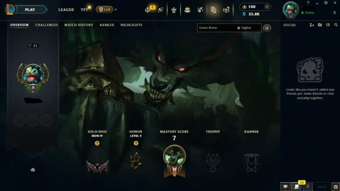 EUW - SAFE SEASON16 IRON 4 0LP | 33800 BE | PLACEMENTS DONE | 0W 20L | INSTANT DELIVERY | LOW MMR | UNVERIFIED EMAIL | IRON IV | #2822
