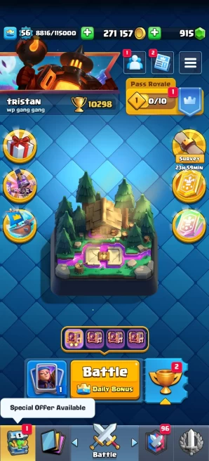 [Code 9331] Level 56 / 7 Skins Towers + 1 Cards Max / Old Skins Towers / Very Cheap