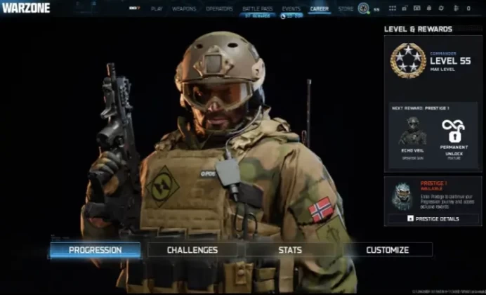 【Xbox B06 Warzone 4 】Level 55 × Prestige 1  Max 1–4 Guns  Instant Delivery  Full Access  24/7 Support Rank Ready