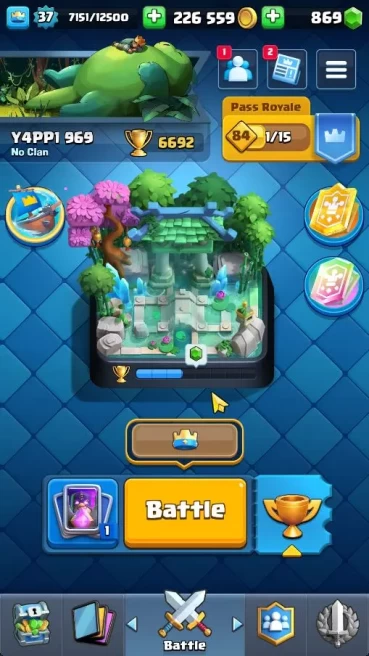 Lv 37|Trophy 6692|KTL 12|Limited Skin|Card 115| 1 HERO 5 EVO 2 Champ 21 Legendary 33 Epic 30 Rare 29 Common |Take Email(CR1408)