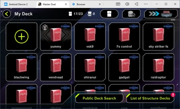 Lv 18 | 17 Deck|Vanquish-K9, Sky Striker, Yummy, FiendSmith, Etc|Ranked Available|Konami|CE ON|Check SS(YMD906)
