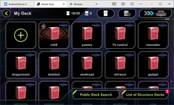 Lv 18 | 18 Deck|Vanquish-K9, Yummy, FiendSmith, Resonator, Etc|Ranked Available|Konami|CE ON|Check SS(YMD907)