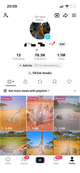Instanly Delivery/ Monetized 78K Real Followers+1.1M Real Likes Account/ Creator Rewards Program Activated/ Live Stream/ Full Access
