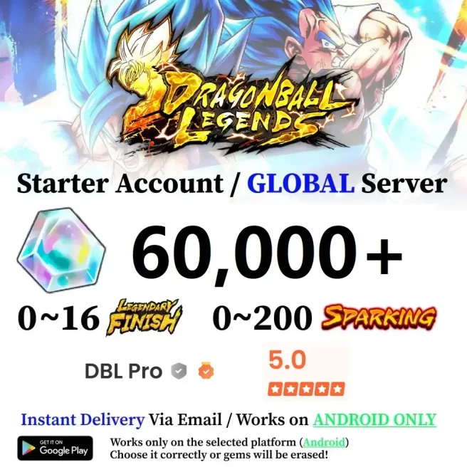 Android 60,000+ Chrono Crystal Accounts - Automatic Delivery - Bandai ID Login