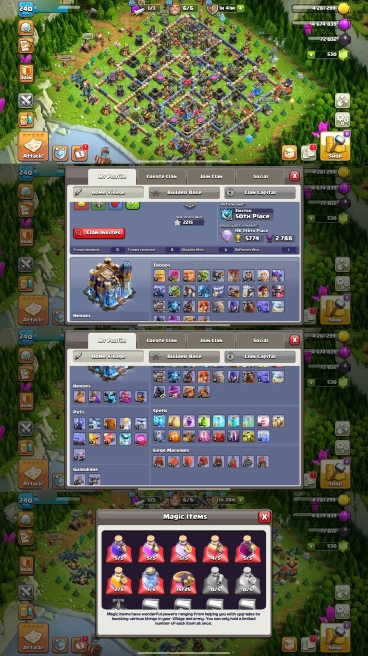 R145- TH18 Near Max | XP 240 | BK97 AQ100 MP61 GW75 RC51 | 5 Heroes Skins & 13 Epic Equipment | 100% Secure SCID | iOS & Android