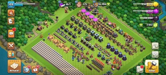 Th 14- level133- gem 3600- Heros-56-55-51-50-24- items-CN500 - Android&ios