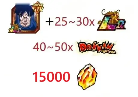 [Android]DBZ Dokkan Battle GLOBAL -The character in picture + 15000 DS+ 25-30 LR + 40-50 Festival
