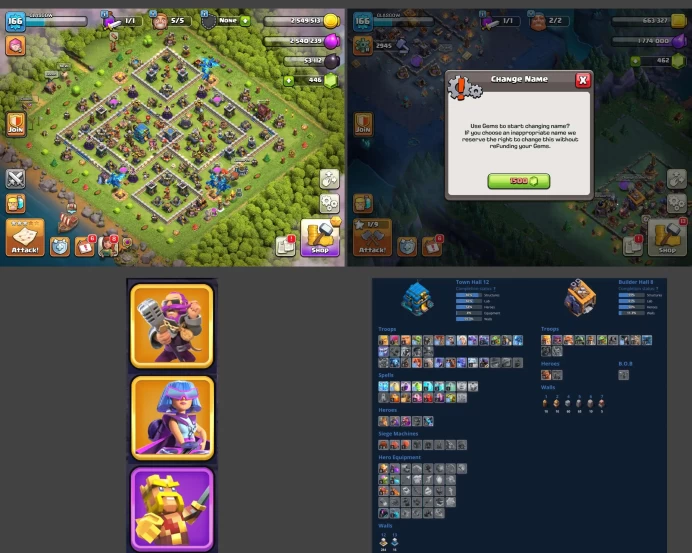 ■TH:12 (67%) ■Heroes: K50 Q54 P30 W24 ■Skins:2 ■SW:1401 ■BH:8 ■Full Access ■Instant Delivery ■A5356