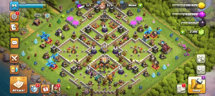 Full warranty-Secure account-Th 11full-level94 -Equipment Epic 5-Gem 2300-Magic Items-heroes 50/50/30/20 - Android & ios