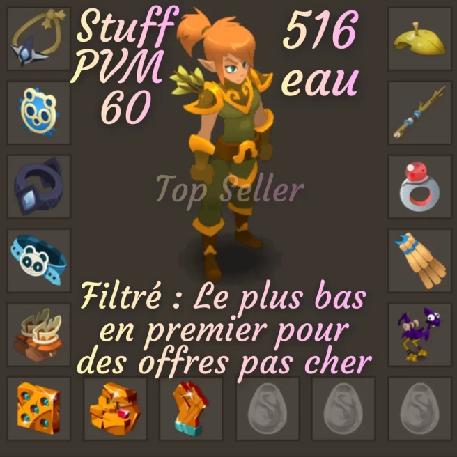 Stuff CRA EAU PVM 60 + Top bonus kamas - Top Vente