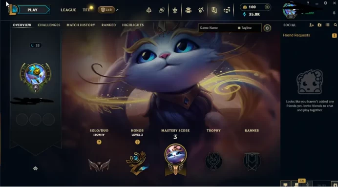 EUW - SAFE SEASON16 IRON 4 0LP | 35800 BE | PLACEMENTS DONE | 0W 18L | INSTANT DELIVERY | LOW MMR | UNVERIFIED EMAIL | IRON IV | #2831