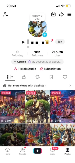 Instanly Delivery/ France Monetized 18K Real Followers+210K Real Likes Account/ Creator Rewards Program Activated/ Live Stream/ Full Access